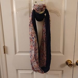 Boscov's ladies blue and floral loop scarves. Scarves are brand new with tag.